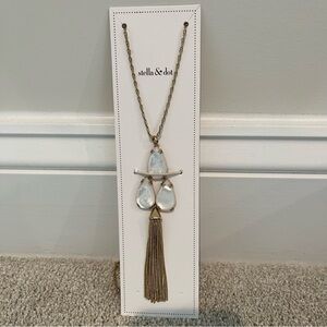 Stella and Dot Botanical Tassel Necklace NIB